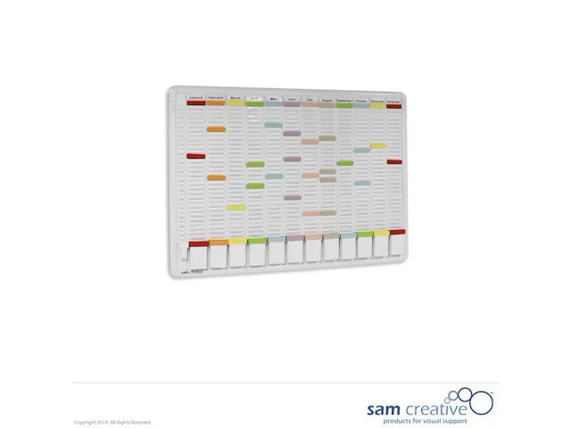 10 kaartplanner jaar 13-kolom 32 sleuven 60x85 cm sam creative, pbkpk000007 - afbeelding 1 van  3