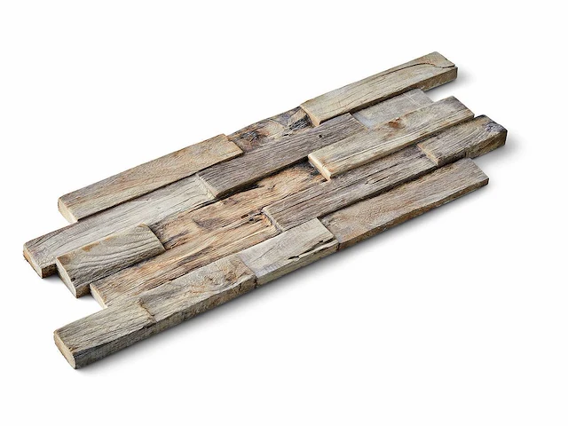 10 m² wandpaneel reclaimed teakhout - afbeelding 1 van  5