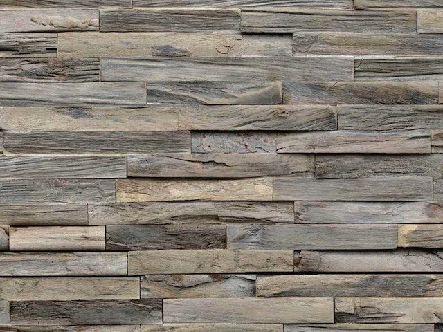 10 m² wandpaneel reclaimed teakhout - afbeelding 2 van  5