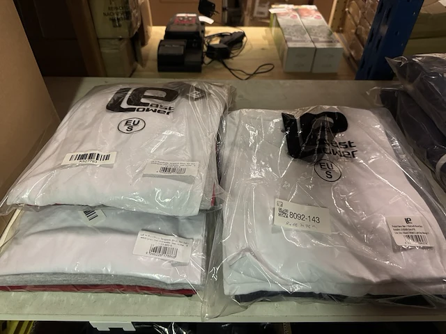 10-pak heren t-shirt maat s, 2x 5-pak heren shirt met lange mouwen maat s lower east - afbeelding 3 van  5