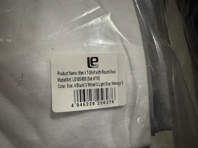 10-pak heren t-shirt maat s, 2x 5-pak heren shirt met lange mouwen maat s lower east - afbeelding 5 van  5