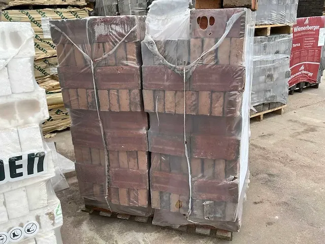 10 pallets falls roodbont waalformaat gevelbaksteen - afbeelding 7 van  8