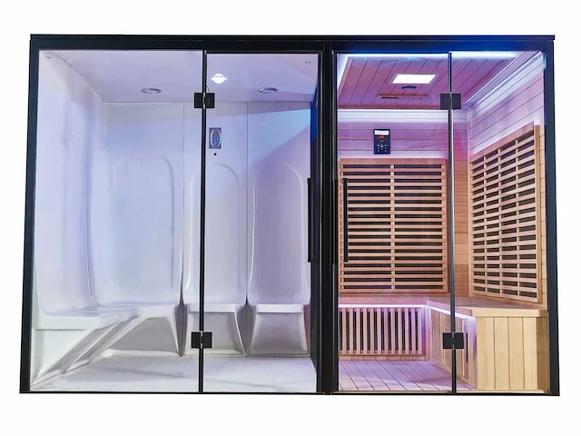 10-persoons sauna/stoomcabine wellness cabine - afbeelding 1 van  7
