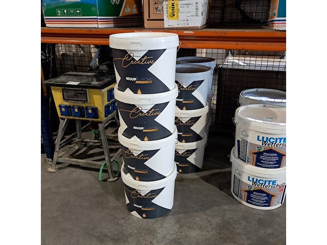 10 x 10 liter binnen/buitenlatex, fitex , ral 9010 - afbeelding 1 van  2