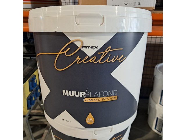 10 x 10 liter binnen/buitenlatex, fitex , ral 9010 - afbeelding 2 van  2