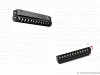 10 x alfa lineaire led-spot voor magnetische rail 48v – 12w – zwart. - afbeelding 2 van  4