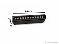 10 x alfa lineaire led-spot voor magnetische rail 48v – 12w – zwart. - afbeelding 3 van  4