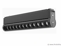 10 x alfa lineaire led-spot voor magnetische rail 48v – 18w – zwart. - afbeelding 1 van  5