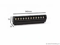 10 x alfa lineaire led-spot voor magnetische rail 48v – 18w – zwart. - afbeelding 4 van  5