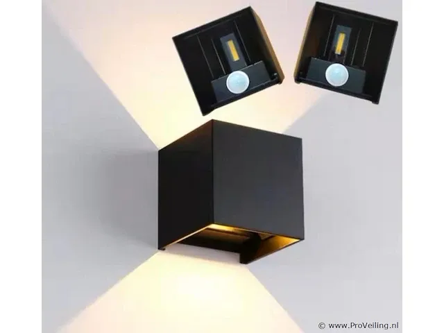 10 x bidirectionele 6w led wandlamp met sensor (sw-2312-2) - afbeelding 2 van  4