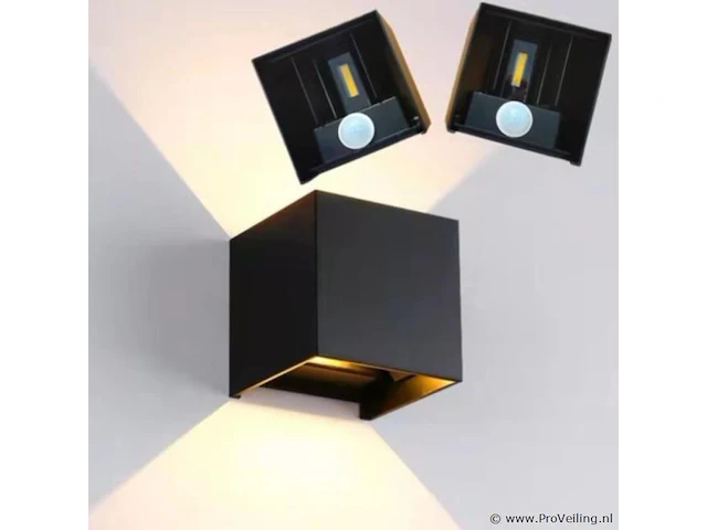 10 x bidirectionele 6w led wandlamp met sensor (sw-2312-2) - afbeelding 2 van  5