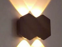 10 x bidirectionele led wandlamp – 4w – 3500k – ip54 – zwart – sw-51-2 - afbeelding 2 van  4