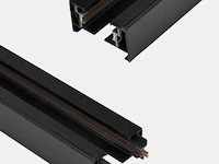 10 x eenfase rail – 1 m – zwart – aluminium – ip20 – inclusief montageset - afbeelding 3 van  3