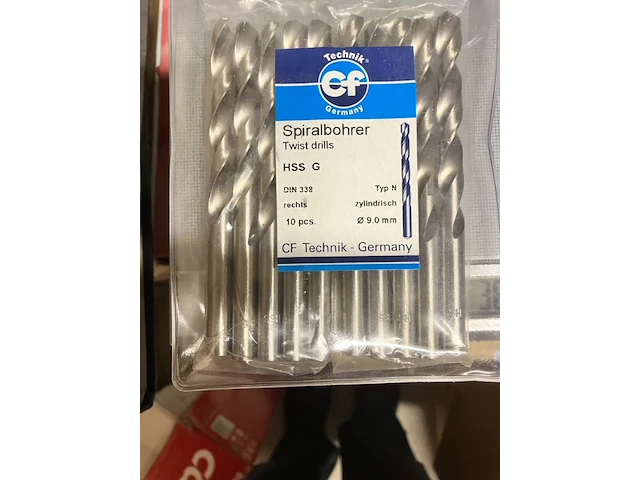 10 x geslepen boren 9 mm professionele kwaliteit van cf technik uit duitsland - afbeelding 2 van  5