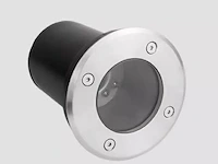 10 x grondspot rond gu10 – ip65 waterdicht – ø110 mm – metaal/pvc – buiten (sgd-02r) - afbeelding 3 van  4