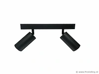10 x gu10 opbouwarmatuur – 2 draaibare spots – zwart – aluminium – draaibaar 350°/70° – ip20 - afbeelding 2 van  4