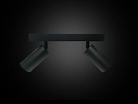 10 x gu10 opbouwarmatuur – 2 draaibare spots – zwart – aluminium – draaibaar 350°/70° – ip20 - afbeelding 3 van  4