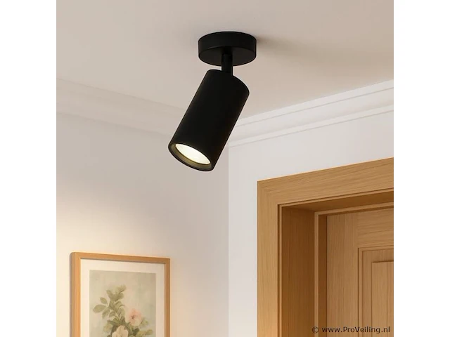 10 x gu10 opbouwarmatuur – draaibaar 350°/70° – ø55x110 mm – aluminium – ip20 – binnen - afbeelding 1 van  5
