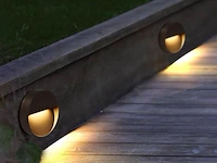 10 x inbouw ronde led trapverlichting – 6w – 540 lm – 3500k neutraal wit – zwart – ip54 waterdicht – (s-22r) - afbeelding 1 van  5