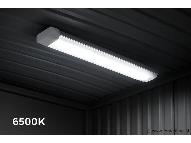 10 x led-batten 120w met lens – 120cm – 6500k koud wit – stofdicht – 30.000h - afbeelding 1 van  5