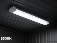 10 x led-batten 120w met lens – 120cm – 6500k koud wit – stofdicht – 30.000h - afbeelding 1 van  5