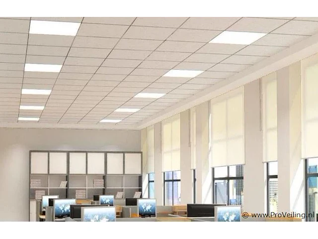 10 x led-paneel 45w – 595 × 595 mm – 3375 lumen – 4200k neutraal wit – super eco - afbeelding 1 van  5