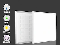 10 x led-paneel 45w – 595 × 595 mm– 3375 lumen – 6400k koud wit – super eco - afbeelding 3 van  5