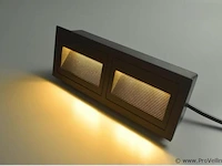 10 x led trapverlichting 3w – 270 lm – 3000k warm wit – ip65 waterdicht – rechthoekig – antraciet (ly06) - afbeelding 1 van  3