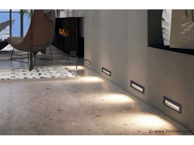 10 x led trapverlichting 6w – 540 lm – 3000k witc warm – ip65 waterdicht – rechthoekig – antraciet (ly05) - afbeelding 3 van  3