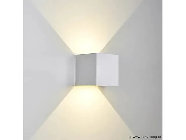 10 x led wandlamp - bidirectioneel - kubus (sw-2312-2) - 10w (wit) - afbeelding 1 van  5