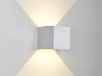 10 x led wandlamp - bidirectioneel - kubus (sw-2312-2) - 10w (wit)