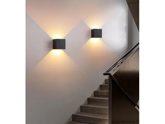 10 x led wandlamp - bidirectioneel - kubus (sw-2312-2) - 10w (zwart) - afbeelding 3 van  4