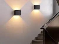 10 x led wandlamp - bidirectioneel - kubus (sw-2312-2) - 10w (zwart) - afbeelding 3 van  4