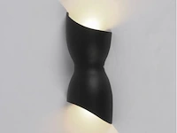10 x led wandlamp torsvorm – 2 x 5w – 3500k neutraal wit – zwart – ip54 (sw-159) - afbeelding 3 van  4