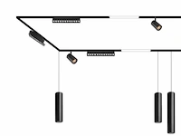 10 x libra lineaire richtbare led-spot voor magnetische rail 48v – 12w – zwart. - afbeelding 5 van  5