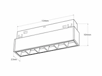 10 x libra lineaire richtbare led-spot voor magnetische rail 48v – 6w – zwart. - afbeelding 3 van  4