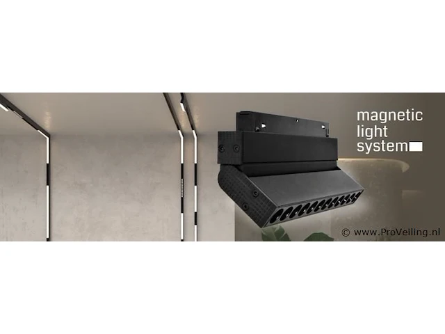 10 x libra spot draaibare lineaire led op magnetische rail 48v - 4000k neutraal wit -12w - zwart - afbeelding 4 van  5