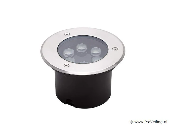 10 x ronde led grondspot 6w – 600 lm – ip65 waterdicht – rvs – buiten (azur-6) - afbeelding 3 van  4