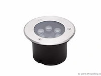 10 x ronde led grondspot 6w – 600 lm – ip65 waterdicht – rvs – buiten (azur-6) - afbeelding 3 van  4