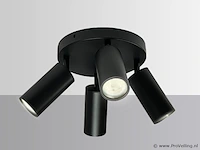 10 x ronde wandlamp gu10 – 4 draaibare – zwart – aluminium – ø200 mm – ip20 - afbeelding 2 van  5