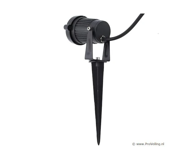 10 x spot met punt buiten – gu10 – ip54 waterdicht – aluminium – zwart - afbeelding 3 van  5