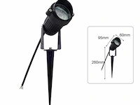 10 x spot met punt buiten – gu10 – ip54 waterdicht – aluminium – zwart - afbeelding 4 van  5