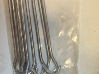 10 x zakje met elk 10 grondpennen open oog 24 cm staal campking - afbeelding 3 van  5