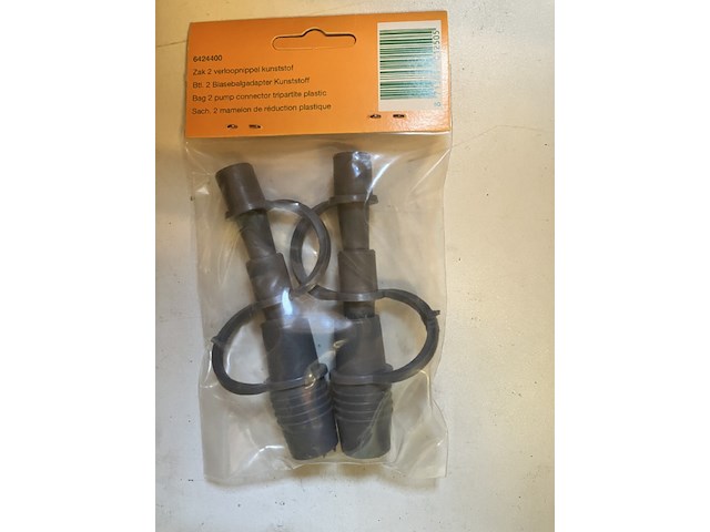 10 x zakjes met verloopnippel kunststof set a 2 - afbeelding 2 van  5