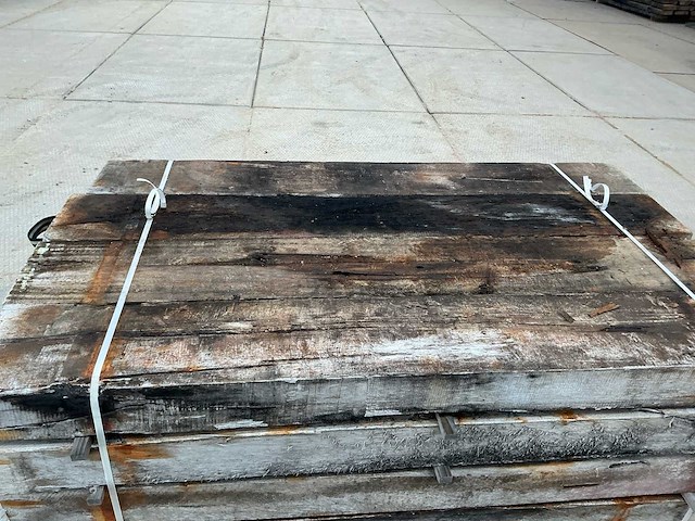 100 balken abachi hout 200x30x15 reclaimd wood - afbeelding 3 van  14