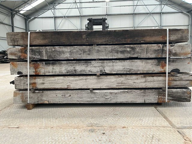 100 balken abachi hout 200x30x15 reclaimd wood - afbeelding 11 van  14