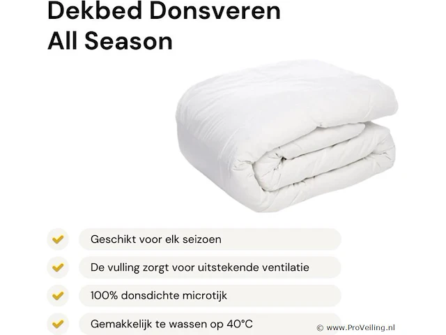 100% donsveren dekbed - alle seizoenen 140 x 200 - afbeelding 1 van  5