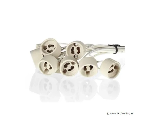 100 x inbouwlamp gu10 – draaibaar – met lamphouder – wit – rond – ip20 - afbeelding 3 van  5