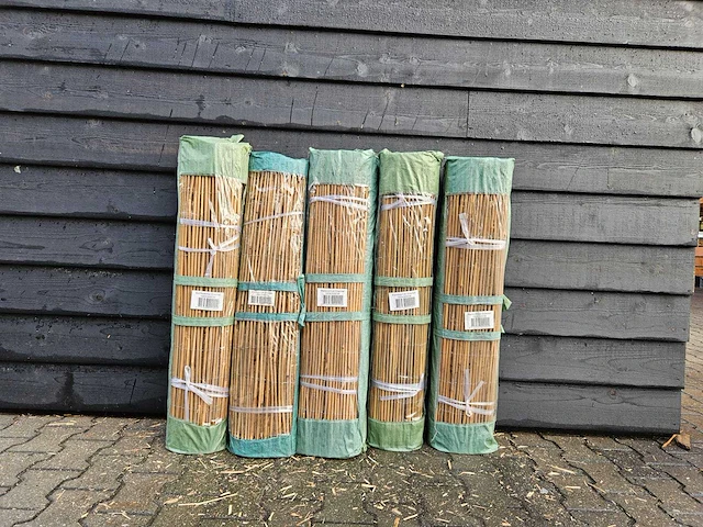 100cm tuinschutting bamboe (5x) - afbeelding 1 van  1