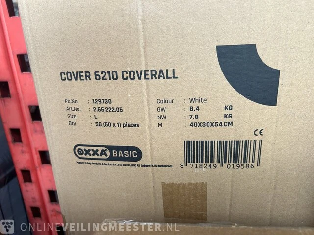 100x cover overall maat l oxxa, 6210, wit - afbeelding 3 van  3